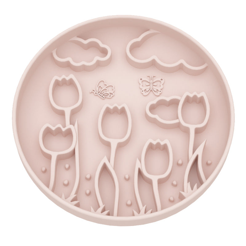 Tulip Silicone Slow Feeder Bowl with Suction Cup