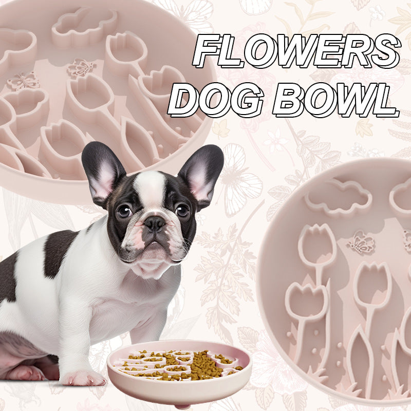 Tulip Silicone Slow Feeder Bowl with Suction Cup