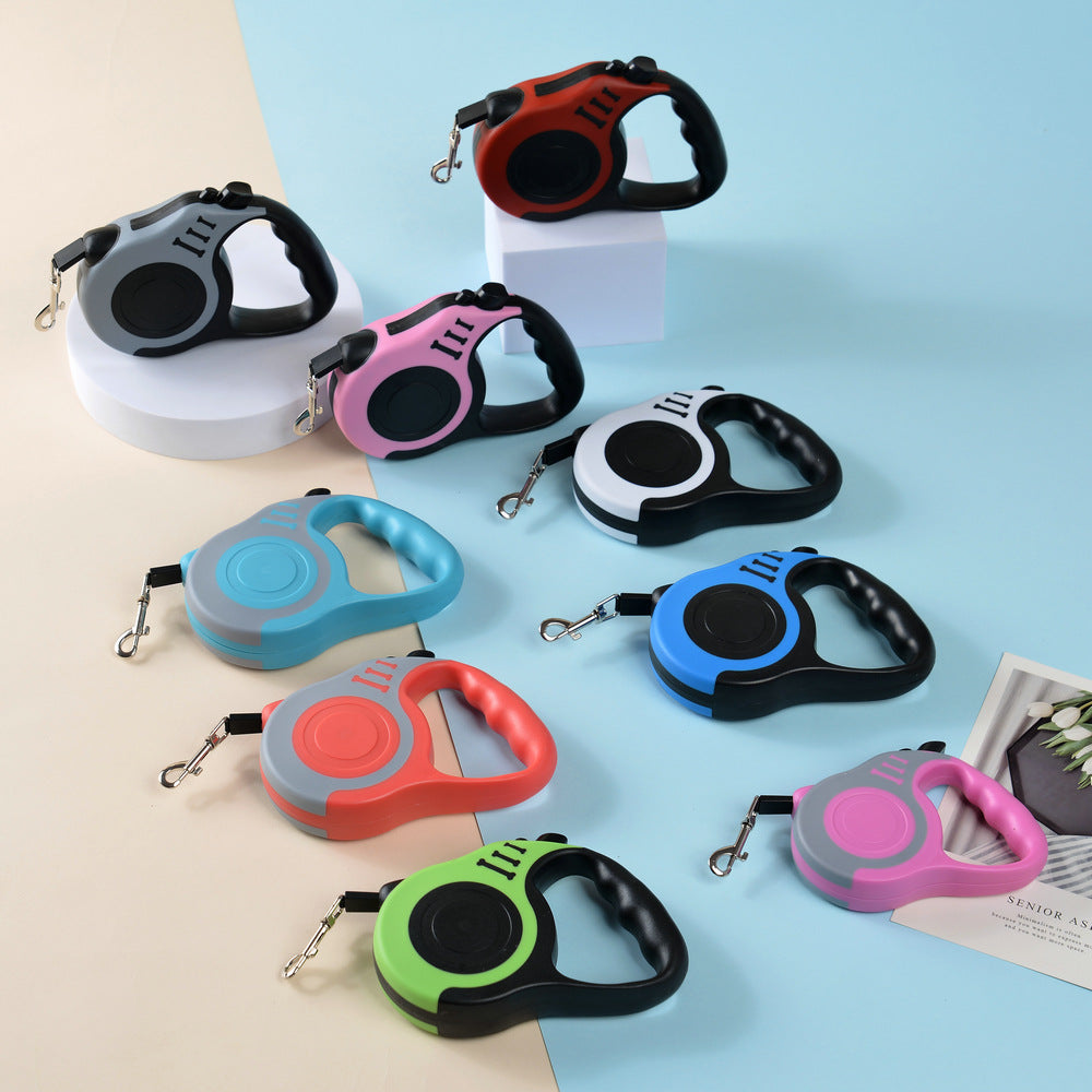 Retractable Dog & Cat Leash – Smooth Auto-Lock, Ergonomic Grip, 3m & 5m