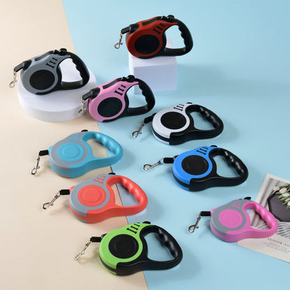 Retractable Dog & Cat Leash – Smooth Auto-Lock, Ergonomic Grip, 3m & 5m