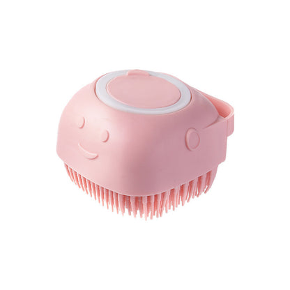 Silicone Pet Bath Massage Brush & Grooming Scrubber