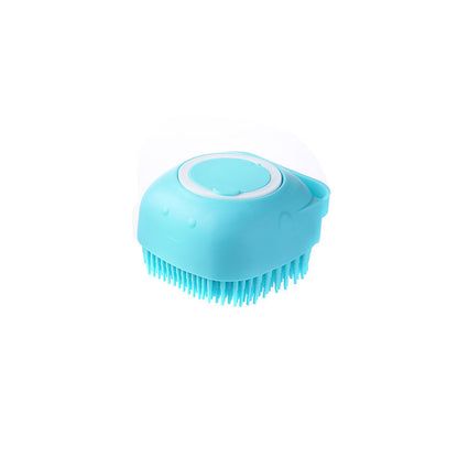 Silicone Pet Bath Massage Brush & Grooming Scrubber