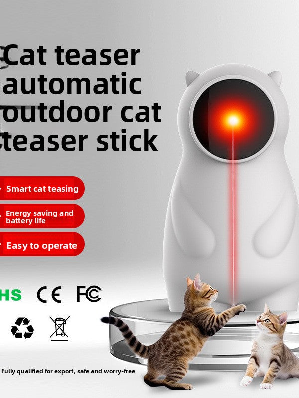 Automatic Rotating Cat Laser Toy – USB Rechargeable & Auto/Manual Modes