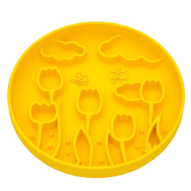 Tulip Silicone Slow Feeder Bowl with Suction Cup